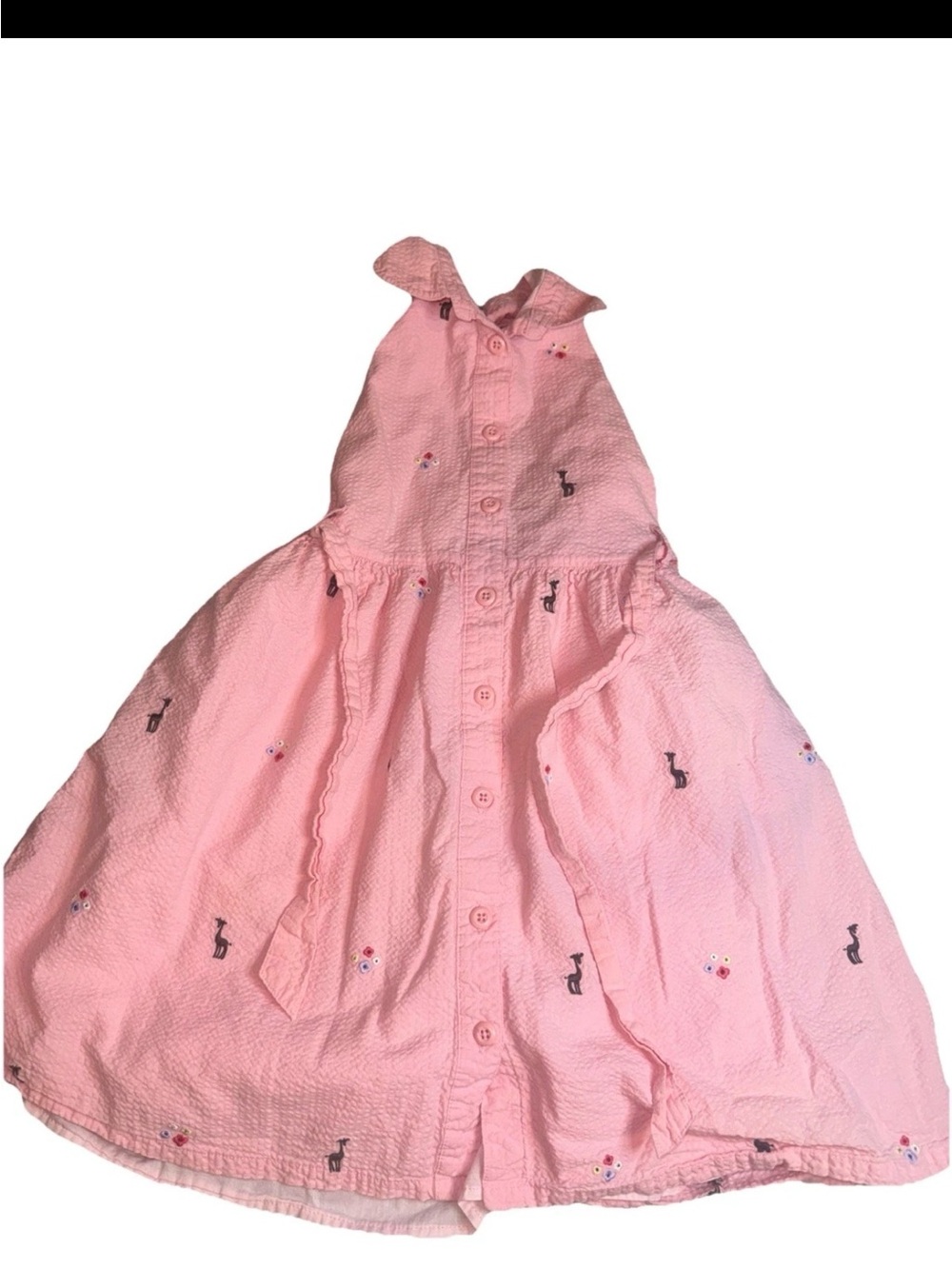 Gymboree Pink Giraffe Dress 9 100% Cotton